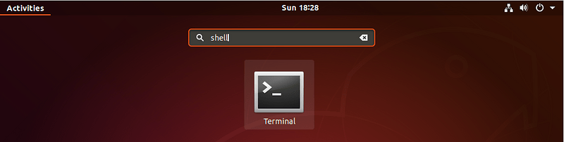 Terminal launcher in Ubuntu 18.04