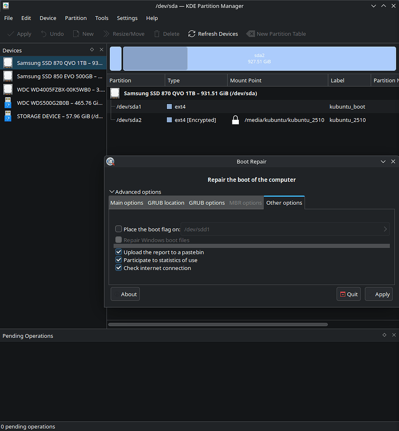 4 boot repair - other options
