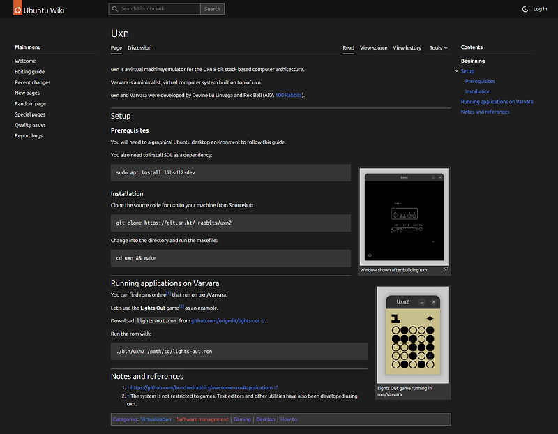 Example page with images