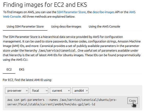 aws cli - ssm param store