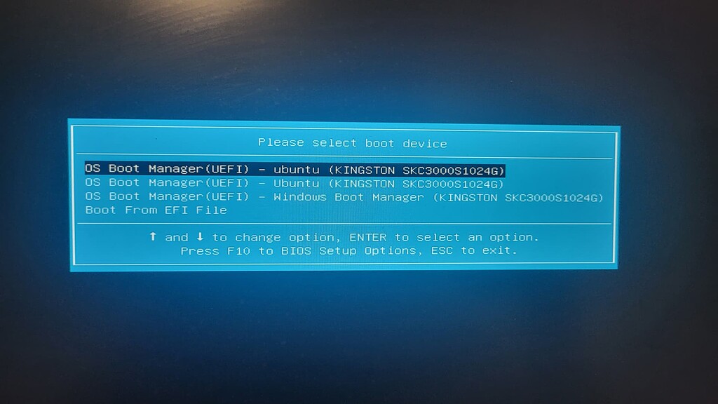 EFI boot options contains 2 ubuntu and one windows - Support and Help ...