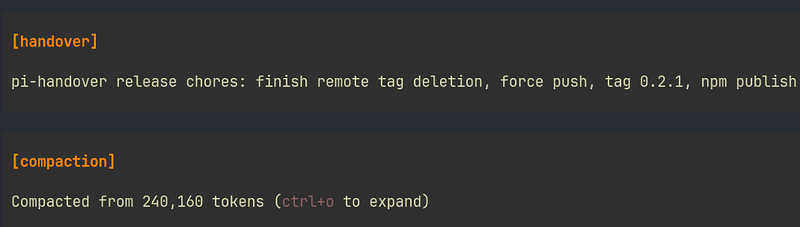 How a Pi handover looks like in a real session