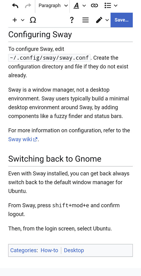 The visual editing interface on mobile.