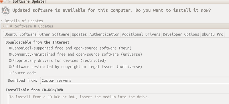 Settings-Software And Updates