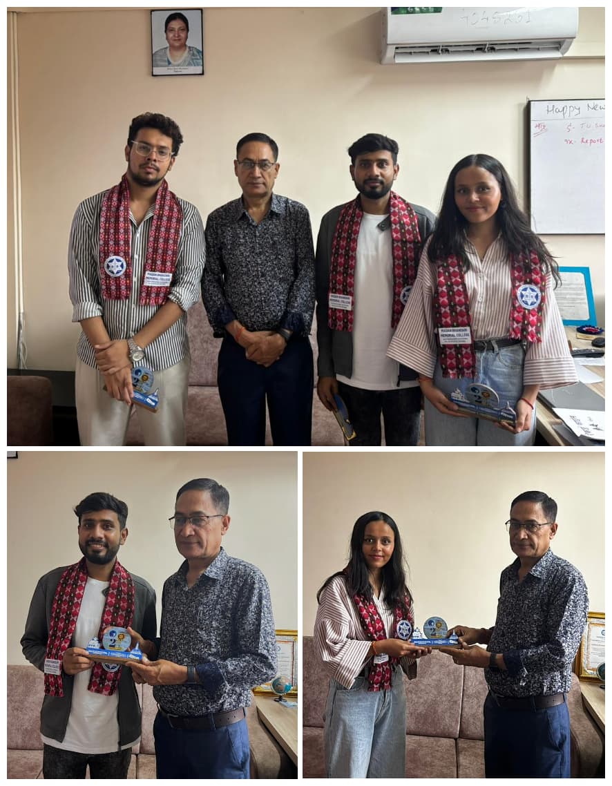 Receiving Token of Love from College faculty