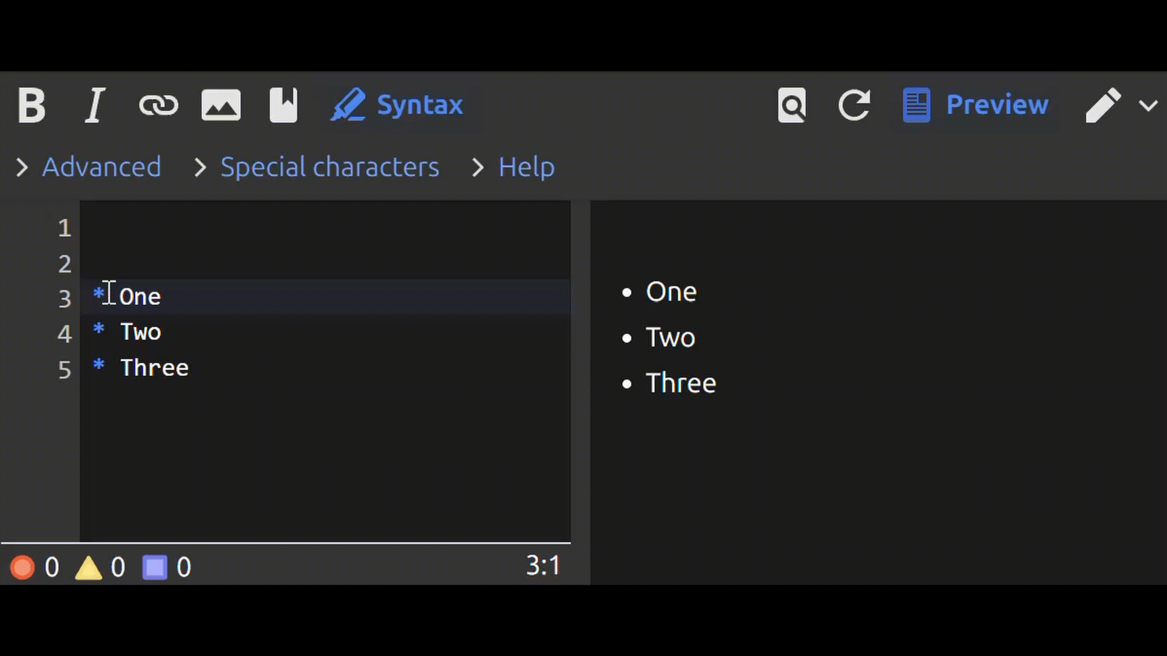 Using multiple cursors in source editing mode